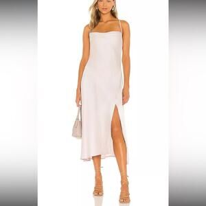 NWOT ASTR the Label Gaia Dress Champagne Beige Tie Open Back Party XS